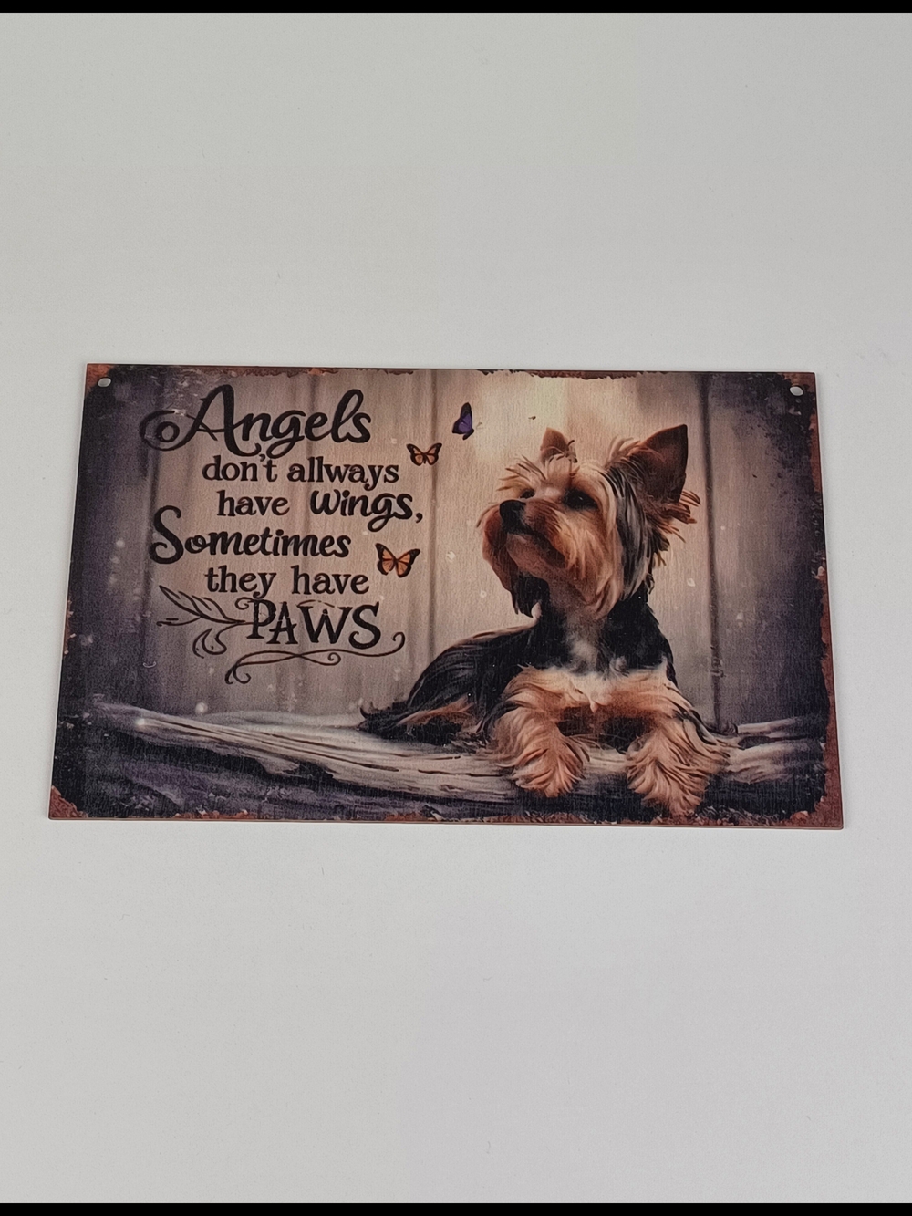 Vintage Yorkshire Terrier Wall Plaque | 2D Wood Dog Sign | Yorkie Lover Gift